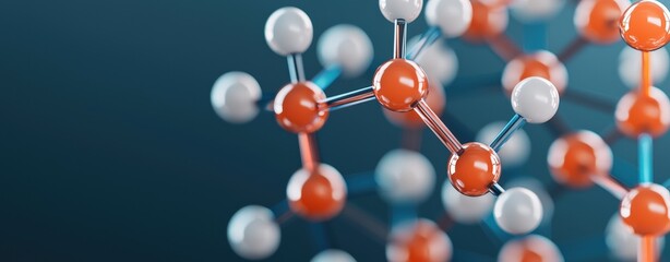 Obraz premium Exploring the intricacies of molecular structures how atoms combine to form complex chemical bonds and their implications in science