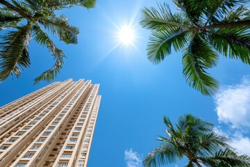 Stunning high-rise luxury apartments showcasing sleek design and modern elegance in the heart of the city.