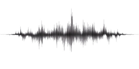 Sound wave isolated on white background. Vector illustration