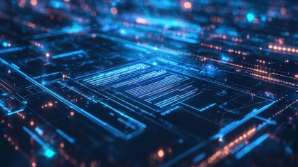 Obraz premium Futuristic Digital Circuit