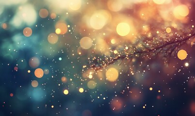 Obraz premium Abstract bokeh with twinkling lights.