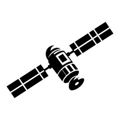 satellite icon, simple satelite globe signal vector symbol.