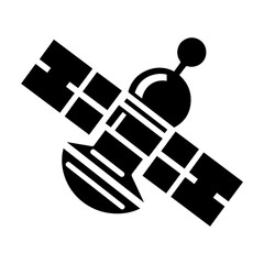satellite icon, simple satelite globe signal vector symbol.
