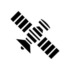 satellite icon, simple satelite globe signal vector symbol.