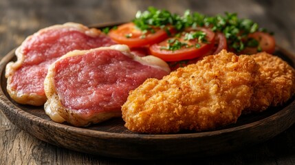 Delicious Meat and Salad Platter