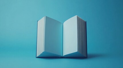 Blue hardcover book displayed on blue background