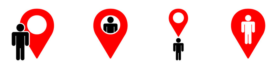 people location place, person tracking, for map destination vector pictogram sign icon symbol ui and ux design glyphs 