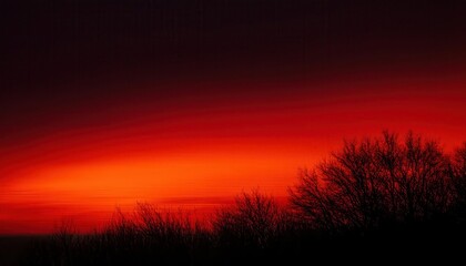 Fototapeta premium Intense Red Gradient Horizon with Dark Black Base: Abstract Background for Sunset-Themed Designs, Minimalist Posters, Dramatic Banners, Warm Gradient Textures with Ample Copy Space for Text Placement