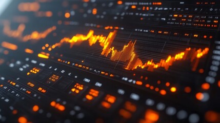 Futuristic Financial Data Visualization