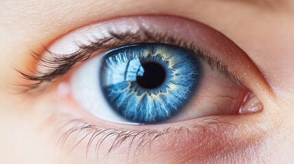 Close-Up of a Vibrant Blue Eye