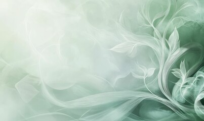 Abstract floral background with green hues.