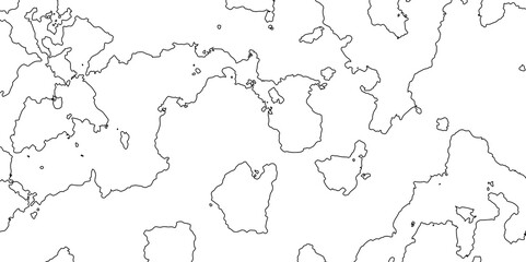 Abstract black and white wavy topography relief map background landscape geodesy topographic map lines background, topographic contour map vector illustration with black lines geography background.