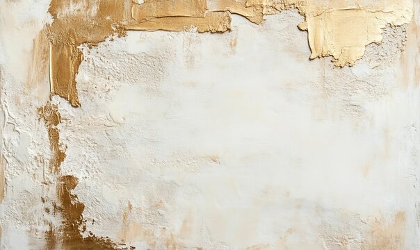 White and gold textured background.
