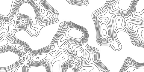 Modern topography futuristic design black and white topography topology vector white background, digital topography glowing lines geographic mountain relief abstract lines contour maps background.