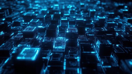 Obraz premium Abstract Digital Cityscape