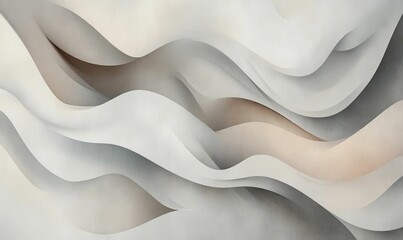 Obraz premium Abstract white and beige curves.