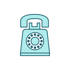 old fashioned phone vector icon flat design