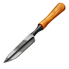 Fototapeta premium A chisel clipart, hardware tool, wooden handle, on transparent background png file