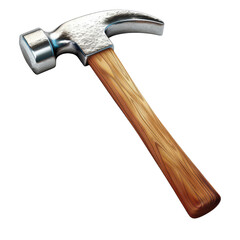A framing hammer clipart, hardware tool, milled face. Illustration, png isolated on an empty background