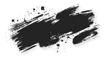 Grunge badge brush, hand drawn black sticker