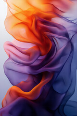 Obraz premium Vibrant curved lines flowing dynamically through a soft gradient, creating a smooth, abstract design,