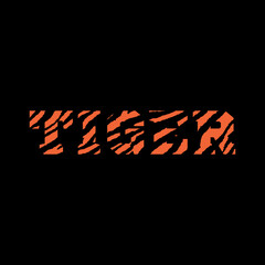 tiger letters vector art