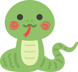蛇のキャラクターのイラスト