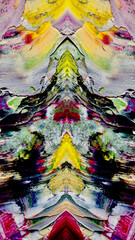 Fototapeta premium Abstract background art . Ethnic pattern. Mixtures of oil paint. Trendy hand painting canvas. Wall decor and Wall art prints Idea. 3D Texture. Art object