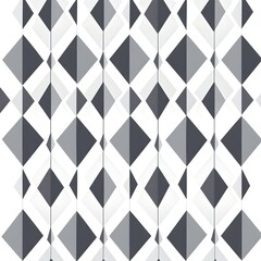 Fototapeta premium Seamless Geometric Rhombus Pattern on White Background with Minimalist Stylized Design
