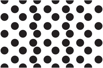 Dots pattern vector. Polka dot background. Monochrome polka dots abstract background. Dot pattern print. Panorama view. Vector illustration