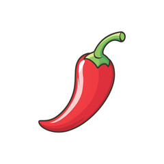 Fresh Red Chilli Pepper Vector Graphic for Gourmet Flavors