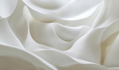 Obraz premium White abstract folds of fabric.