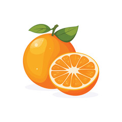 Minimalist Orange Fruit Vector Design for Creative Projects