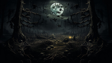 scary halloween background