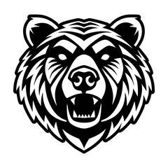Fototapeta premium A glyph style icon of bear face 