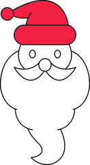 Santa Claus, Father Frost vector line icon. New Year and Christmas symbol. Happy New Year vector design element.