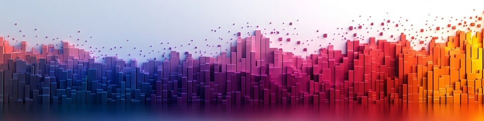 Abstract Graphs, Charts on a LinkedIn Banner with copy space, Background, AI Generated