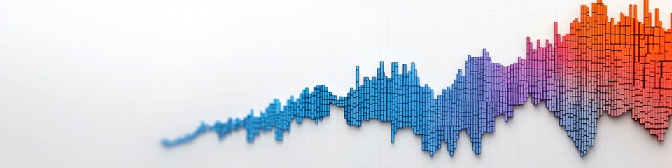 Fototapeta premium Abstract Graphs, Charts on a LinkedIn Banner with copy space, Background, AI Generated