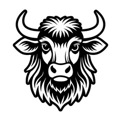 A glyph style icon of yak 