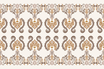 Motifs African boho paisley Floral Ikat seamless pattern embroidery border. Ethnic ikat floral Ethnic Indian Pattern Ikat pattern Ethnic Pattern.Border floral Aztec embroidery border seamless patterns