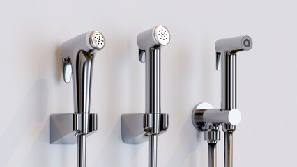 shower spray 3d render illustration background