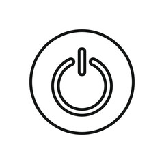 Editable Icon of Turn on Button, Vector illustration isolated on white background. using for Presentation, website or mobile app