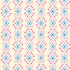 Traditional or modern indigenous ikat pattern.  Design for background, wallpaper, illustration, fabric, textile, wallpaper.