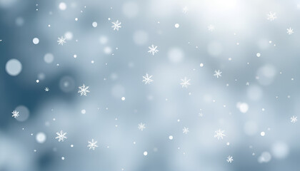 Fototapeta premium small snowflakes float in a soft dreamy windy atmosphere