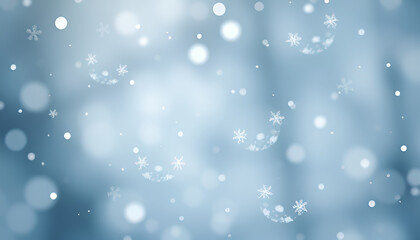 Obraz premium small snowflakes float in a soft dreamy windy atmosphere