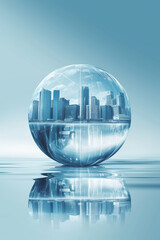 City in a glass ball