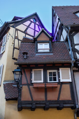 The smallest house in Colmar called House of the Fly Box. Colmar, Alsace, France