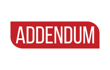 Red Addendum Rubber Stamp Seal Vector illustration isolated on white background