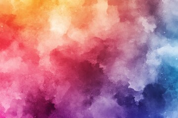 Obraz premium A painting of a wave with a yellow, red, and blue gradient