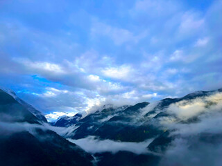 clouds over the mountains, clouds over the hilly area, mountain view, hills, mountains, scenery, landscape, blue mountains, blue sky, travel photos, photography, clicks, nature
